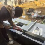 各務原市飛鳥墓地　新しいお墓の建立　③デザイン墓石建立